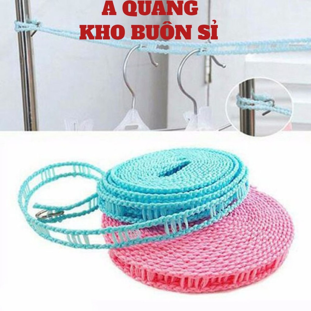 Dây treo giá phơi quần áo Dây phơi đồ thông minh, dây treo đồ đa năng dài 5m