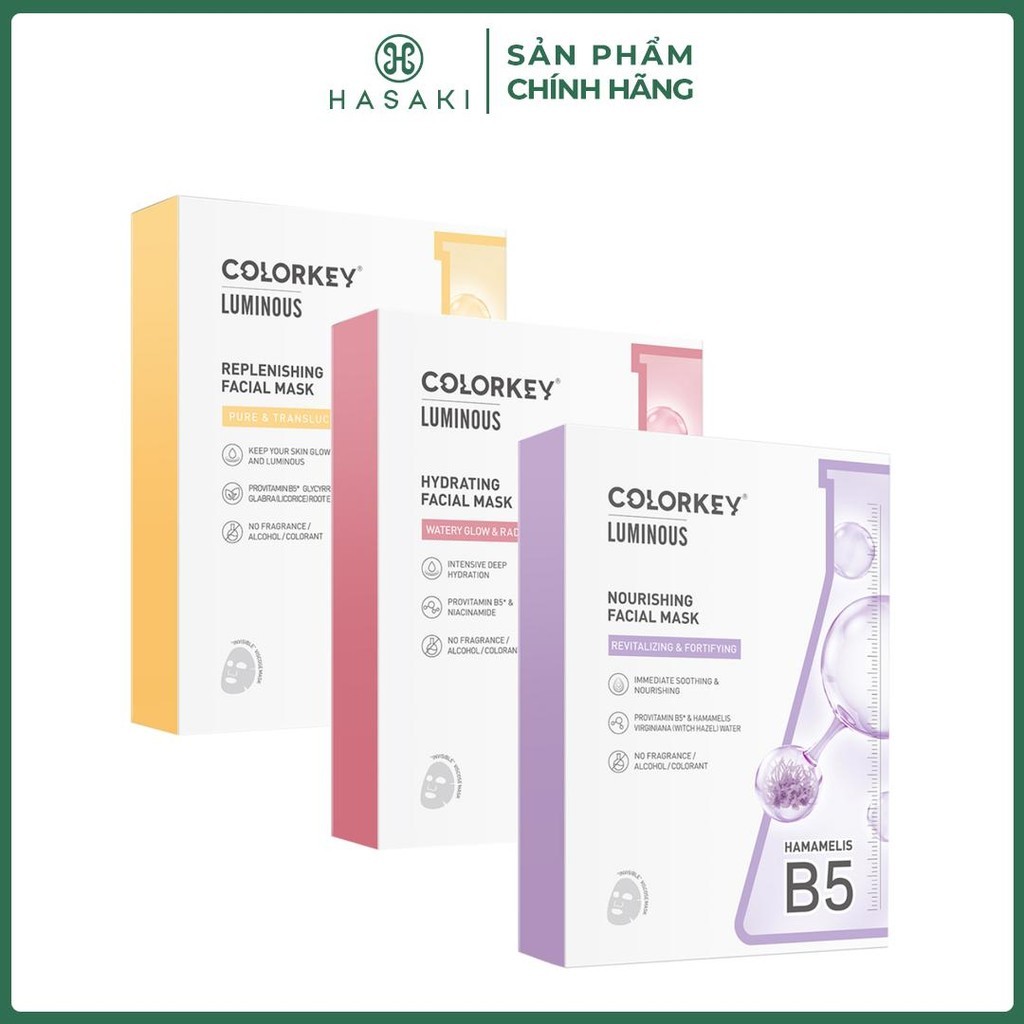 [DAILY] Combo 3 Hộp Mặt Nạ Colorkey 10 Miếng/ Hộp Hasaki Sản Phẩm Chính ...
