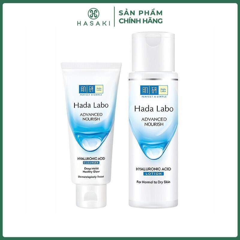 Bộ Đôi Hada Labo Kem Rửa Mặt 80g & Lotion Dưỡng Ẩm Da Thường 170ml