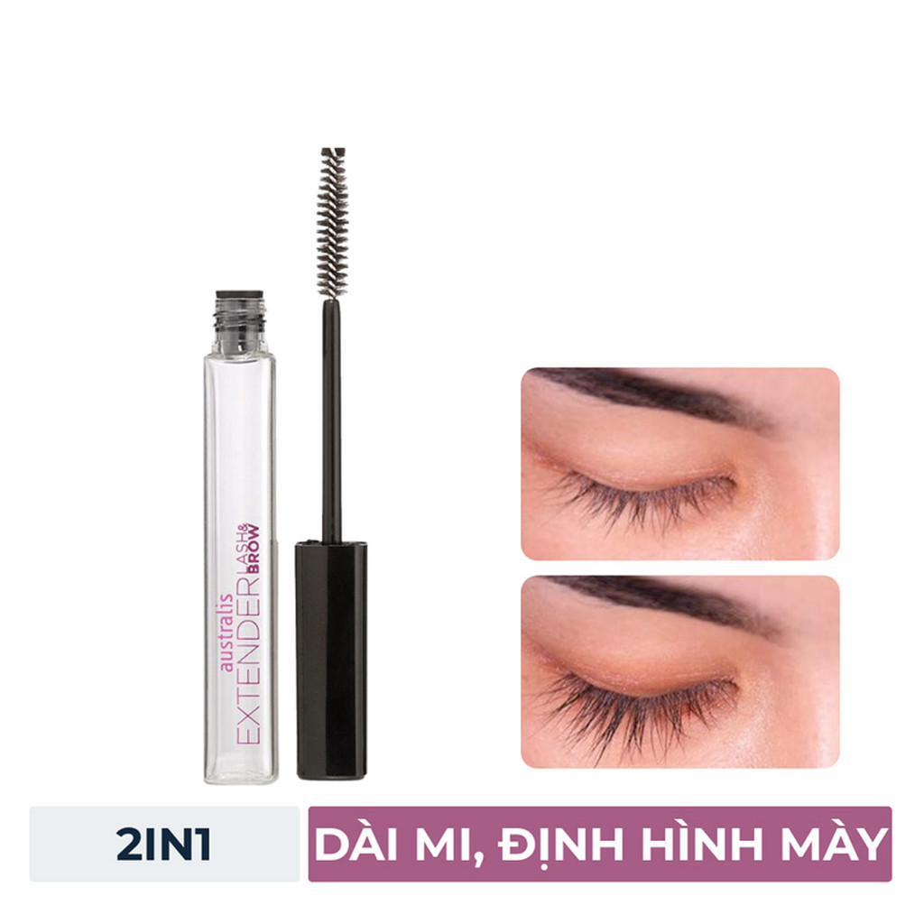 Mascara Australis Trong Suốt Dài Mi & Định Hình Chân Mày Clear Lash & Brow Extender