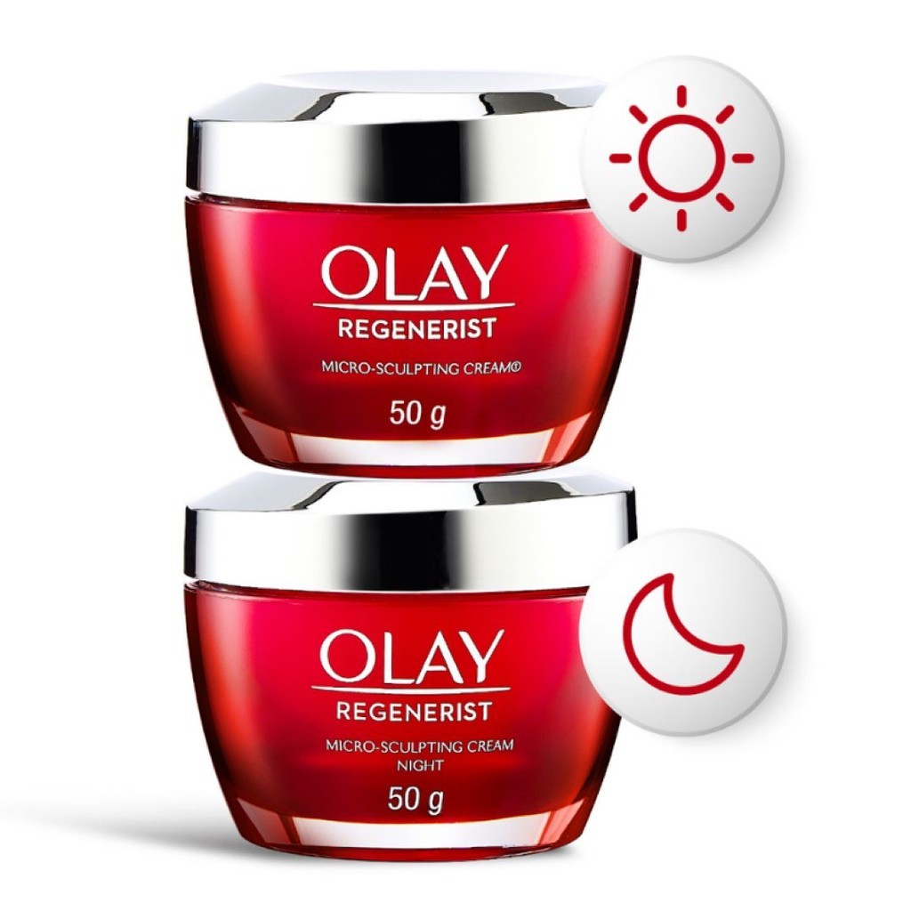 Combo Kem Dưỡng Ngày Và Ban Đêm Olay Regenerist Ngừa Lão Hóa Regenerist Micro-Sculpting Cream 50gx2