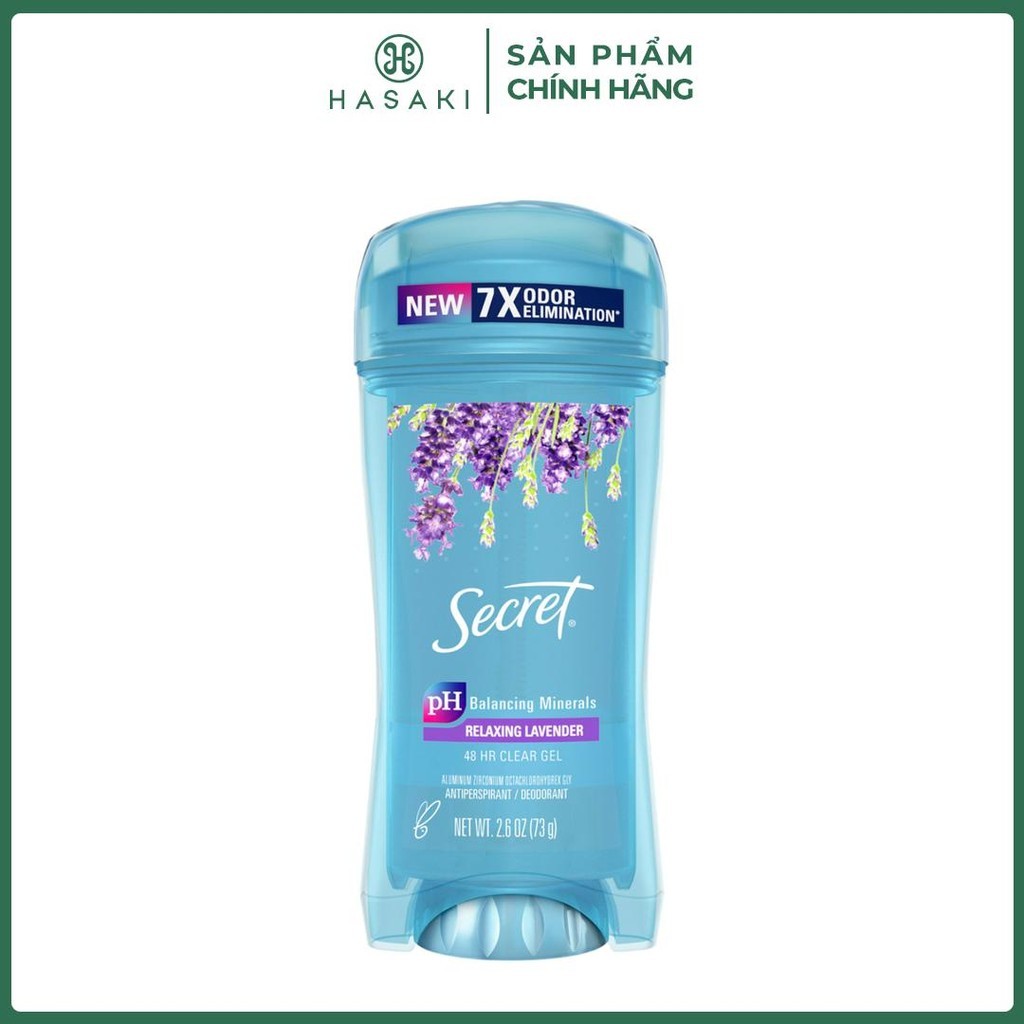 Gel Khử Mùi Và Giảm Tiết Mồ Hôi Secret Hương Lavender 73g