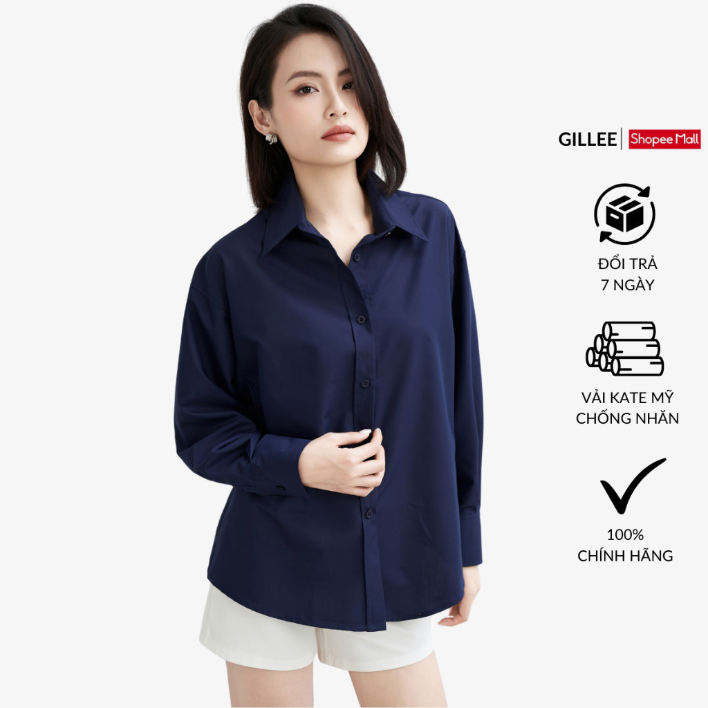 Đánh Giá Áo Sơ Mi Nữ GILLEE FAS291 Oversized | Form Rộng, Kate Mỹ Cao Cấp