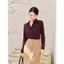 Áo Sơ Mi Nữ Công Sở GILLEE Lụa Cát Cao Cấp Tay Dài Form Cơ Bản FAS290