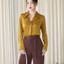 Áo Sơ Mi Lụa Nữ Cao Cấp GILLEE Tay Loe Đính Cúc Sang Trọng Nhiều Màu Nổi Bật FAS253