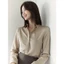 Áo Sơ Mi Nữ Công Sở Cơ Bản GILLEE Lụa Nhung Cao Cấp Màu Pastel Sang Trọng FAS216