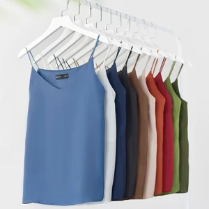 Áo 2 Dây Lụa Satin Cao Cấp Mặc Trong Vest Cho Nữ GILLEE Cổ Tim Hai Dây Mảnh Sang Trọng YAD039