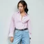 Áo sơ mi nữ kẻ sọc GILLEE sơ mi dáng oversized, sơ mi form rộng vải kate Mỹ chống nhăn, thấm hút FAS338