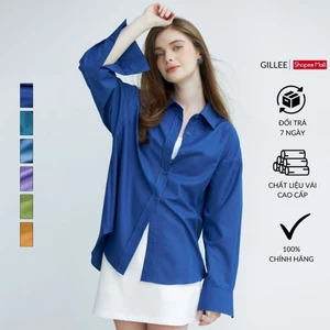 Áo sơ mi nữ GILLEE sơ mi dáng oversized, sơ mi form rộng vải kate Mỹ thấm hút, chống nhăn FAS327