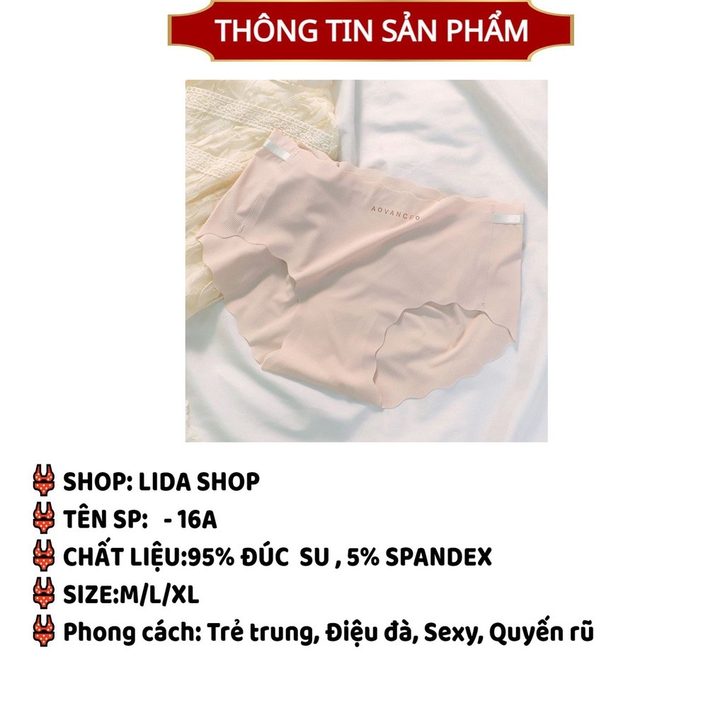 Quần Lót Nữ Đúc Su Thun Lạnh Cạp Viền Sóng không đường may mềm mại Lidabikini MÃ 16A