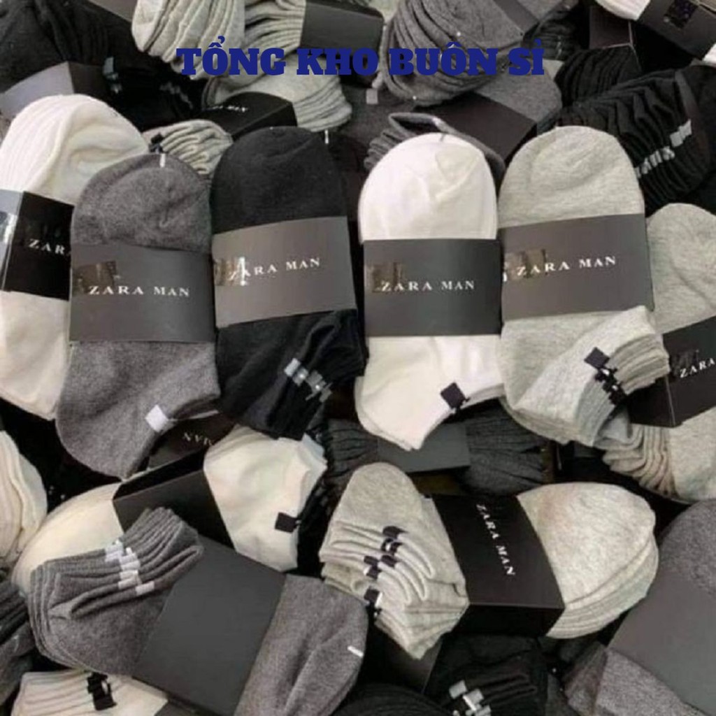 [COMBO] Tất Vớ Zara Trơn Cổ Ngắn Thời Trang- Vớ Nam, Nữ Cao Cấp Chất Cotton 100% Co Giãn Thấm Tốt Nhập Khẩu Chính Hãng#