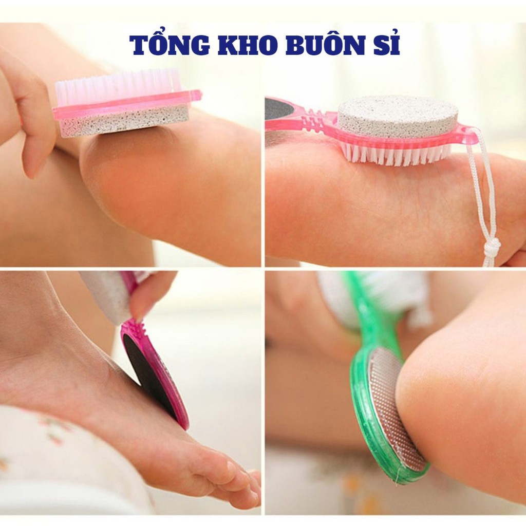 [COMBO 10]BÀN CHẢI CHÀ CHÂN, GÓT CHÂN ĐÁ BỌT BIỂN 4 CÔNG DỤNG GIÚP LOẠI BỎ CÁC TẾ BÀO DA CHẾT CÓ MÓC TREO TIỆN LỢI