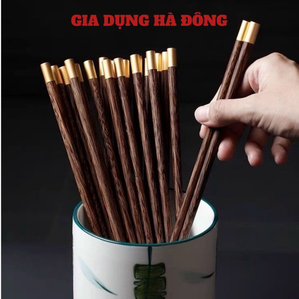 Đũa Gỗ [Đàn Hương Đỏ] Cao Cấp- Đũa Gỗ Cánh Gà Ăn Cơm Không Chất Bảo Quản- Phong Cách Nhật Bản - Set 5 Đôi, 10 Đôi #đũagỗ