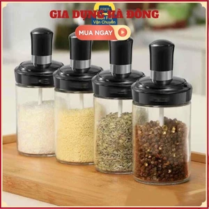 Lọ đựng gia vị - hũ đựng gia vị thủy tinh kèm thìa cao cấp thông minh WALLMART WM97