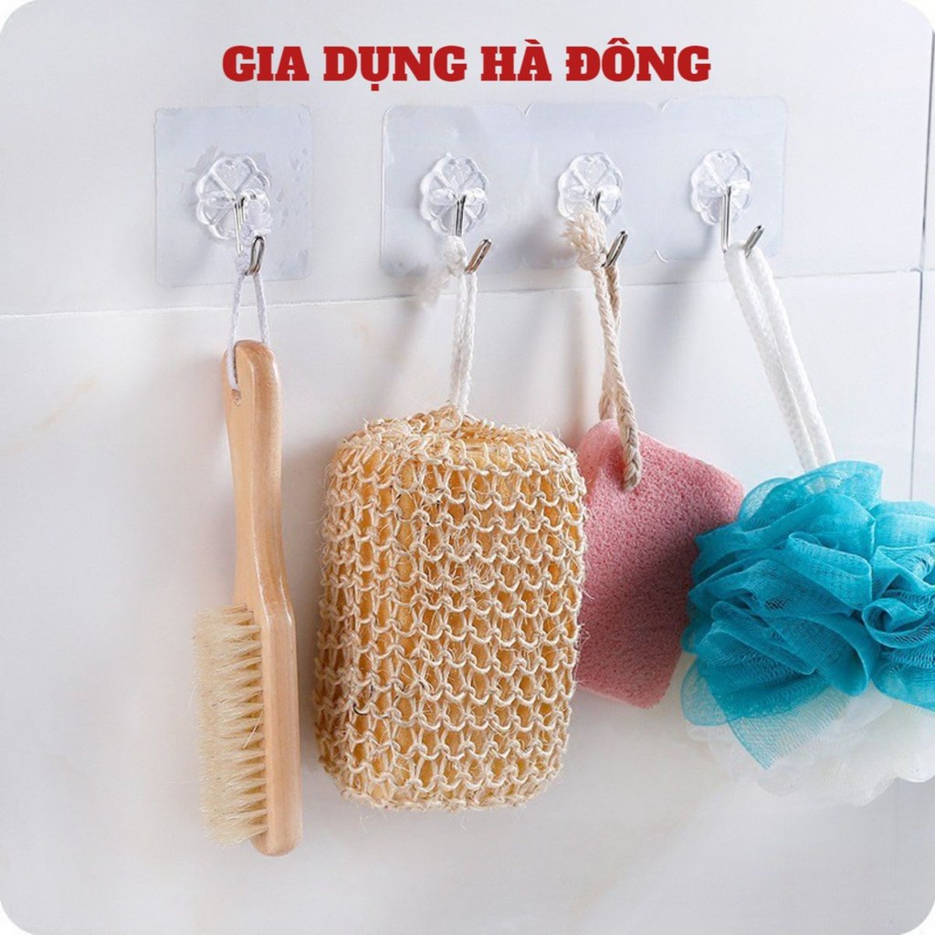 [COMBO 10] Móc dán tường siêu dính, trong suốt, chịu lực 10kg - Móc dính tường treo đồ chắc chắn 6*6cm