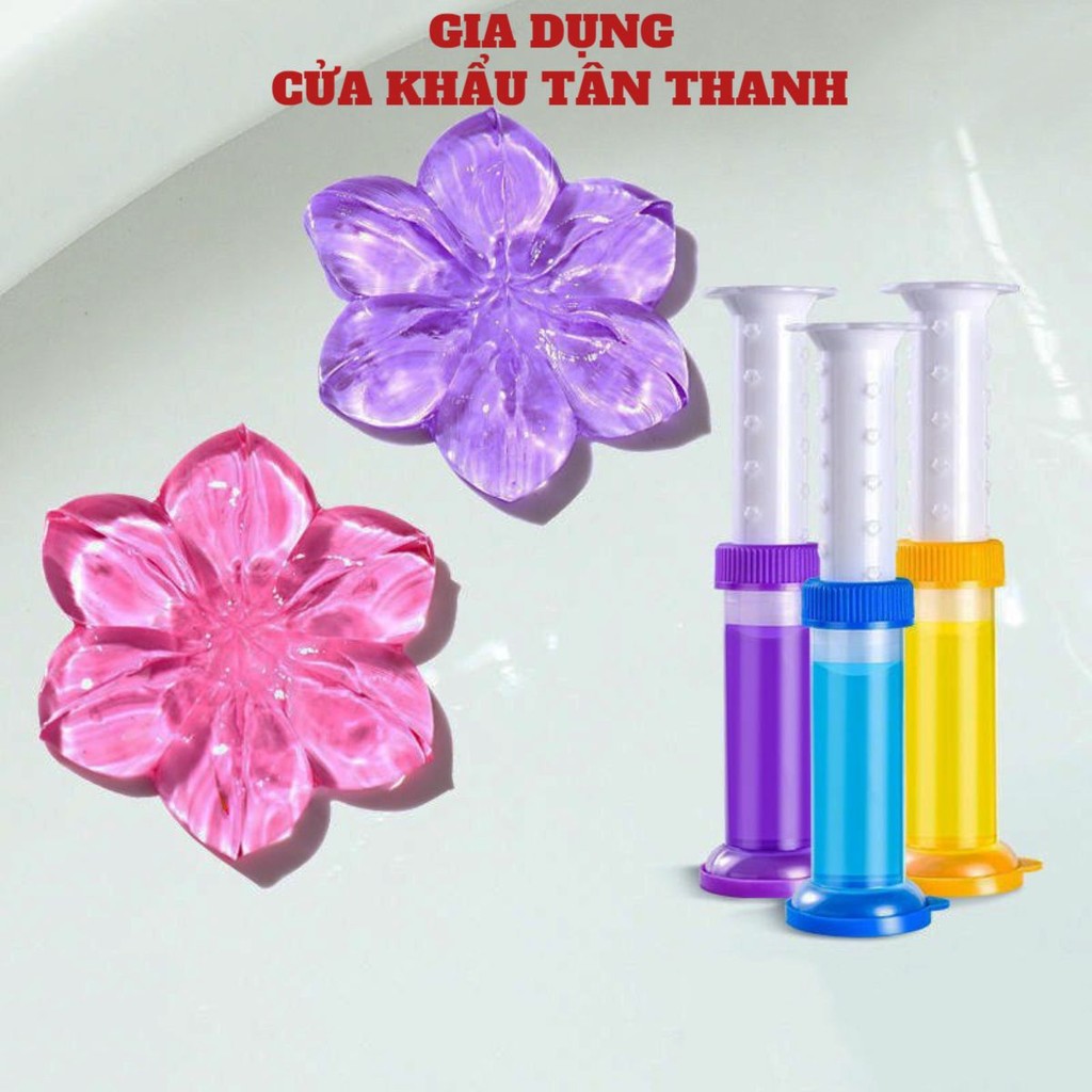 Gel thơm khử mùi diệt khuẩn khử trùng bồn cầu toilet nhà vệ sinh hình bông hoa (GH06)