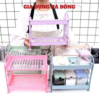 (CAO CẤP) Kệ Nhựa Mini 2 Tầng Mini Đựng Đồ Đa Năng Nhỏ Gọn Siêu Xinh ❤️ 𝗚𝗜𝗔𝗗𝗨𝗡𝗚𝗛𝗔𝗡𝗢𝗜𝟯𝟵 ❤️