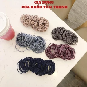 COMBO 100 chun buộc tóc - thun cột tóc trơn nhiều màu cho bạn gái