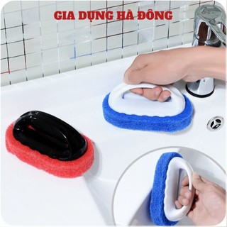 Bàn Chải Bọt Biển Chống Xước Đa Năng Có Tay Cầm Đa Năng Sạch Sẽ Tiện Dụng