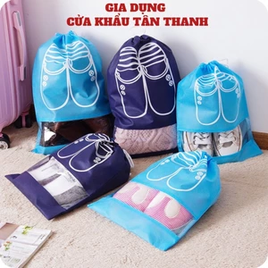 Túi đựng giày bằng vải không dệt chống bụi, chống nước, có dây rút tiện lợi khi đi du lịch, chơi thể thao size to