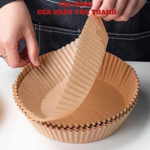 Giấy nến vàng khay lót nồi chiên không dầu 1 tệp 50 tờ cực tiện không gây hỏng nồi