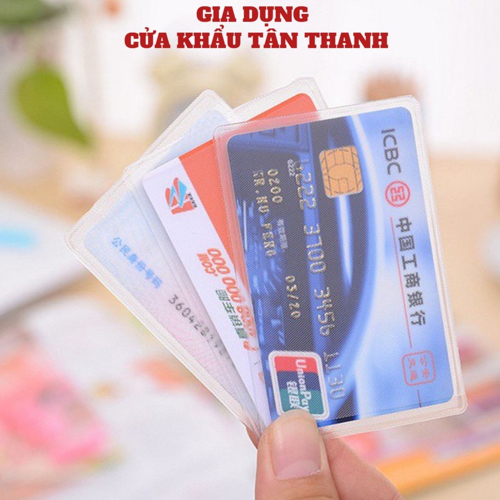 (combo 20) Vỏ bọc thẻ ATM, thẻ căn cước, thẻ sinh viên, name card, card visit, bằng lái xe chống thấm nước, ẩm