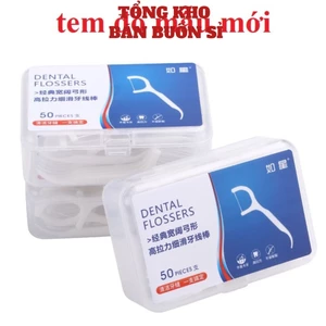 3 Hộp Tăm chỉ nha khoa tiệt trùng hộp 50 cây, Chỉ Nha Khoa Hộp 50 Cái, Vệ sinh răng miệng chân nướu chuyên dụng