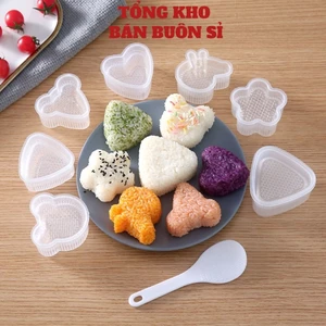 set 7 Khuôn Cơm,Khuôn Làm Cơm Nắm, Khuôn Tạo Hình, Khuôn làm bánh xinh xắn, an toàn, tiện dụng cho bé