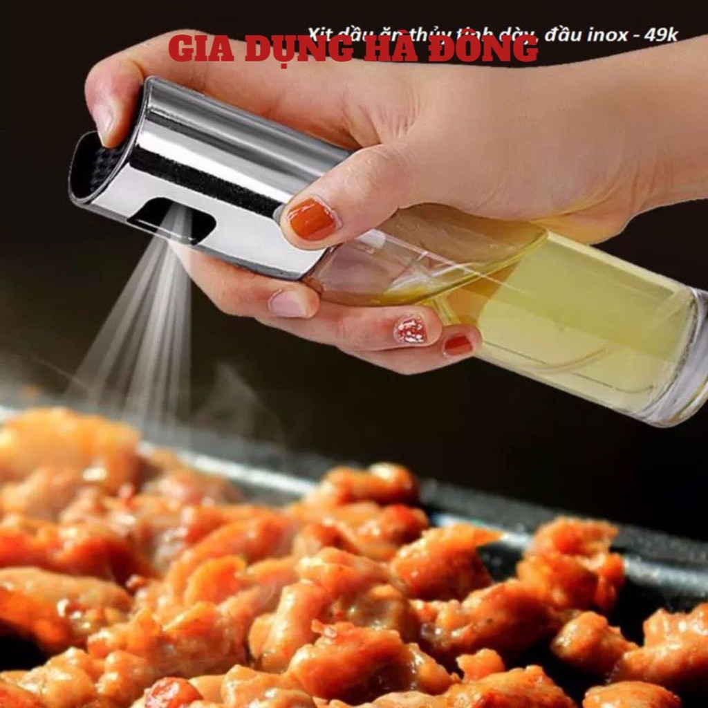 (LOẠI XỊN) Chai xịt dầu ăn , gia vị dùng trong nhà bếp- Bình xịt dầu ăn dạng phun sương cao cấp dung tích 100ml (XDA01)