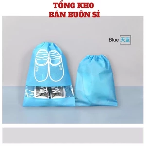 SET 5 Túi đựng giày, dép dây rút chống bụi nhiều size - Kích thước túi lớn 44x32cm, Túi rút du lịch thể thao