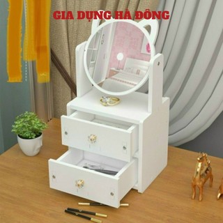 (Cao Cấp) kệ đựng mỹ phẩm mini có gương,cao cấp,thiết kế sang trọng tiện lợi cho phòng ngủ