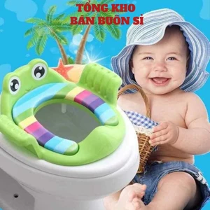 BỆ THU NHỎ BỒN CẦU HÌNH ẾCH CÓ TAY VỊN CHO BÉ SIÊU NGỘ NGHĨNH.