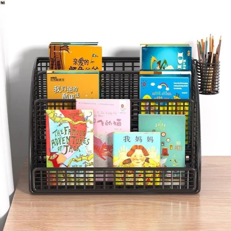 Kệ sách / giá sách để bàn 3 ngăn 30CM bằng thép phun sơn tĩnh điện cao cấp