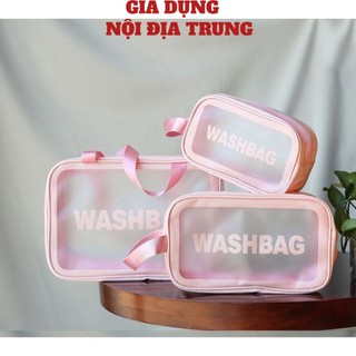 Túi đựng đồ trang điểm đồ cá nhân chống nước Túi Cốp Đựng Mỹ Phẩm WASHBAG 3 size 3 màu, Cốp Trang Điểm Dạng Túi Xách Tay