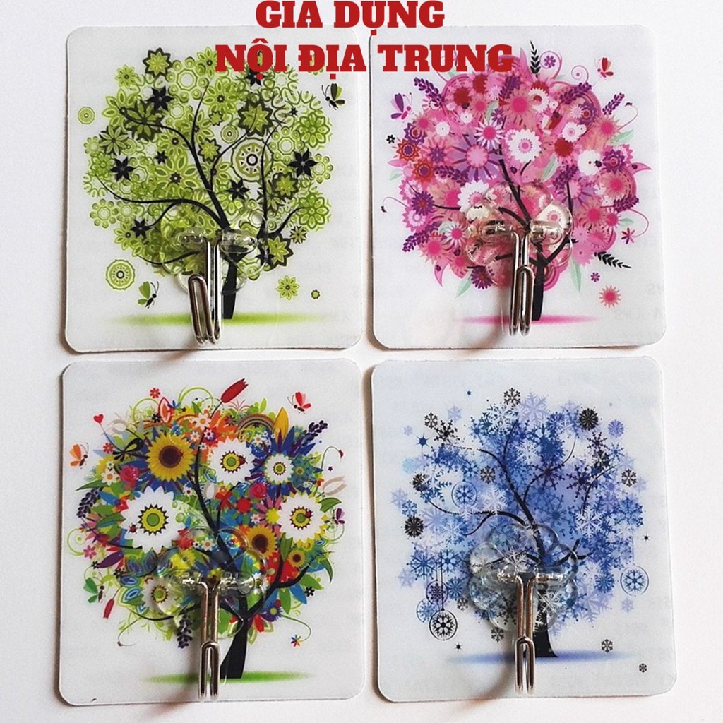 Combo 10 Móc Treo Dán Tường 3D Siêu Dính Cao Cấp 🍒𝐆𝐈𝐀𝐃𝐔𝐍𝐆.𝐇𝐀𝐍𝐆𝐍𝐎𝐈𝐃𝐈𝐀𝐓𝐑𝐔𝐍𝐆🍒 Móc Dán Tường In Hoa siêu dính