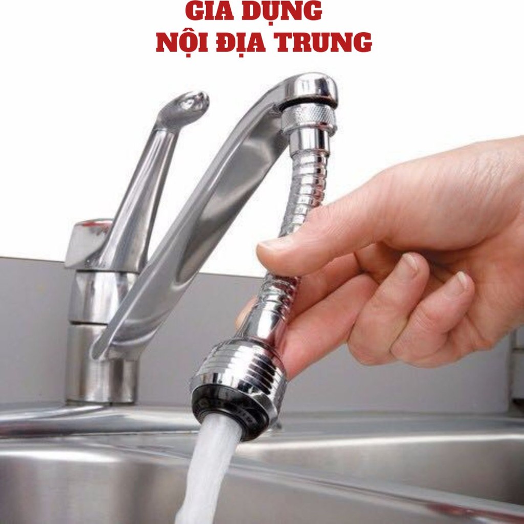 Vòi Rửa Bát INOX 🍀FREESHIP🍀Vòi Tăng Áp Xoay 360 Độ
