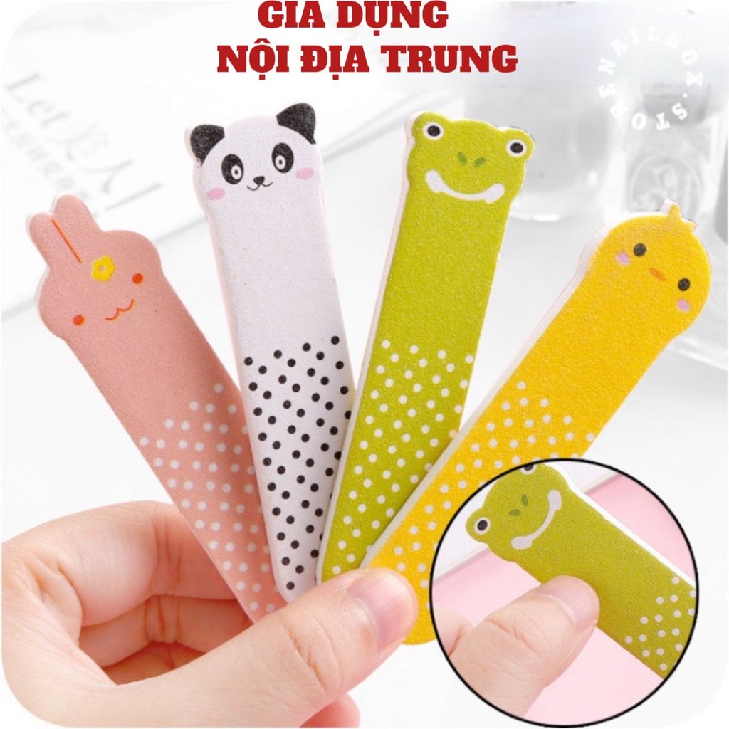 [COMBO 10] Thanh Dũa Móng Tay MiNi Bỏ Túi 2 Mặt Hình Thú Dễ Thương
