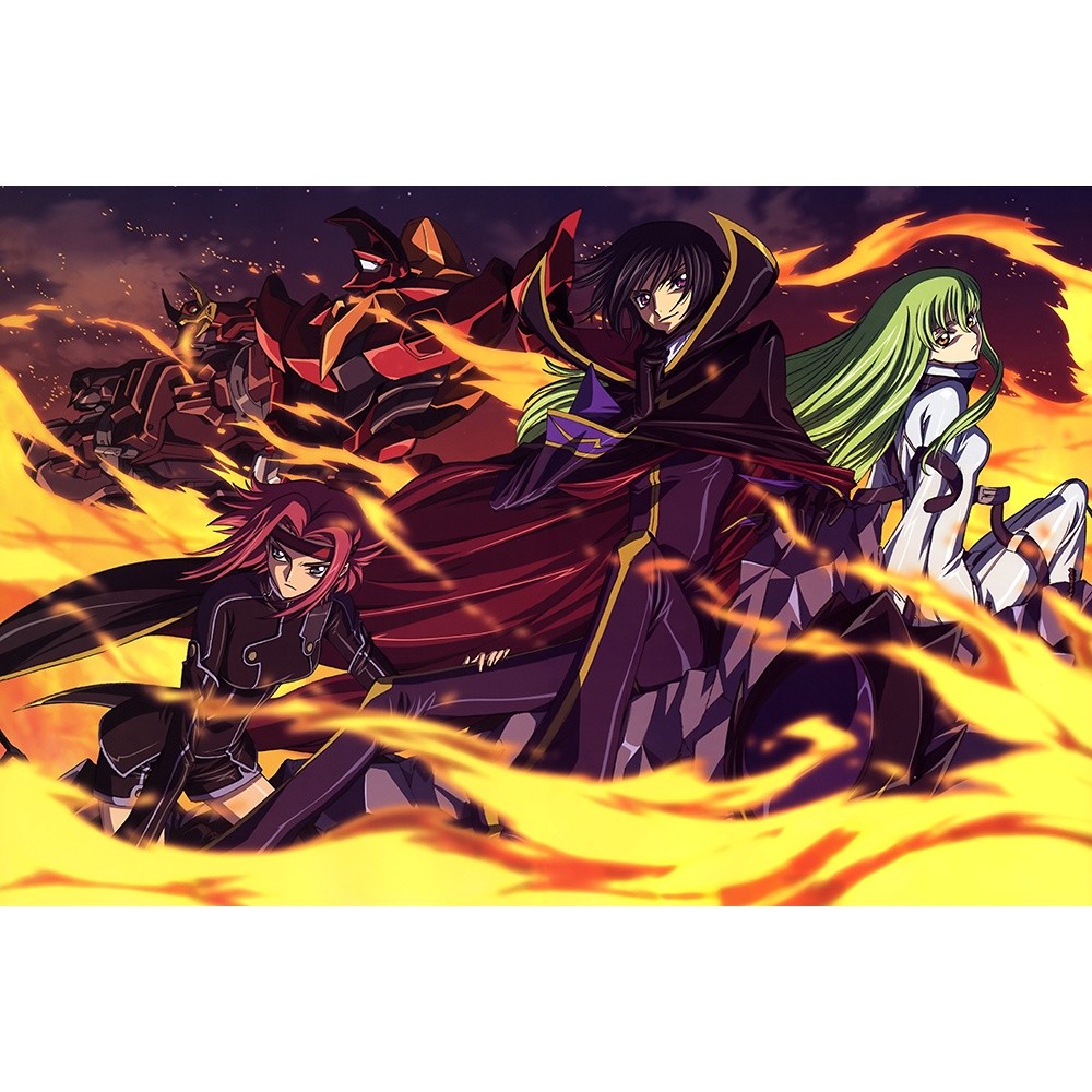 Poster A4 dán tường Anime, decal 21x30 trang trí có keo Code Geass ...