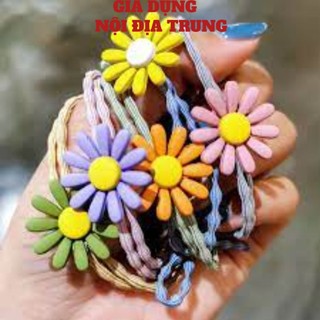[COMBO 10] Thun Cột Tóc Cho Nữ Dễ Thương Nhiều Màu🍀FREESHIP🍀Dây Chun Cột Tóc Hoa Cúc Xinh Xắn,Phong Cách Hàn Quốc