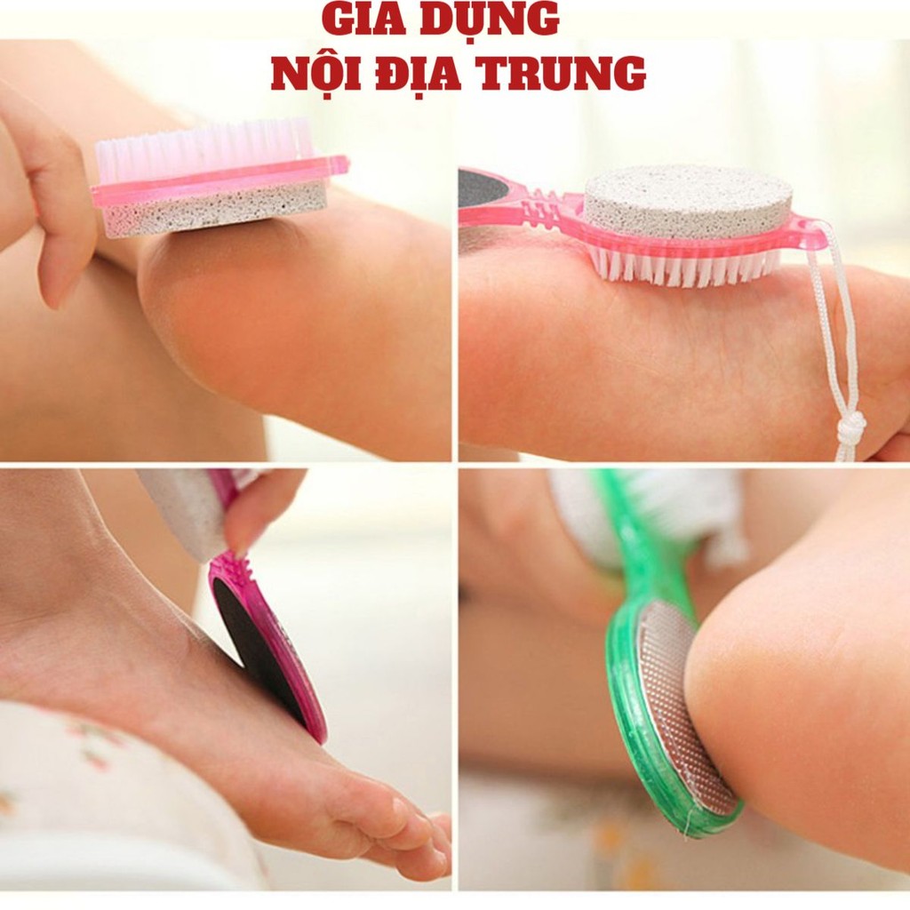 Dụng cụ chà gót chân 2 mặt bằng thép 🍒𝐆𝐈𝐀𝐃𝐔𝐍𝐆.𝐇𝐀𝐍𝐆𝐍𝐎𝐈𝐃𝐈𝐀𝐓𝐑𝐔𝐍𝐆🍒 Đá bọt biển chà gót chân tẩy tế bào chết bằng tay 4 in 1