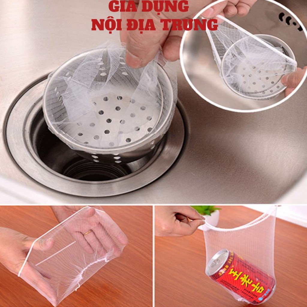 100 Chiếc Túi Lọc Rác Bồn Rửa Chén🍀FREESHIP🍀Túi Lưới Lọc Rác Bồn Rửa Chén Bát Thông Minh