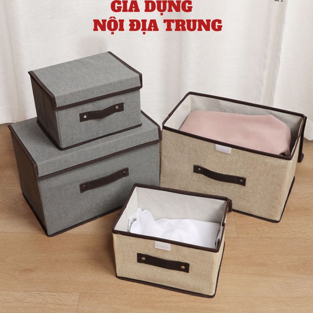 (COMBO 2) Hộp đựng quần áo tất,đồ lót,đồ chơi đa năng chất liệu vải cứng có nắp đập tiện dụng🍀FREESHIP🍀tủ mini đựng đồ
