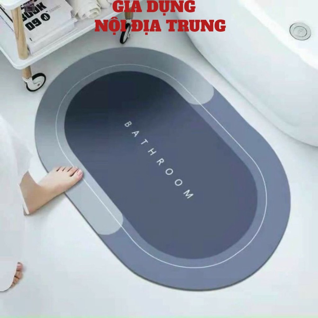 Thảm Chùi Chân Nhà Tắm Silicon🍀FREESHIP🍀 Thảm Lau Chân Siêu Mềm Siêu Dày, Siêu Thấm Nước Chất Liệu Chống Trượt