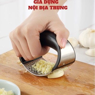 Dụng cụ dập tỏi, ép tỏi, nghiền tỏi inox, dụng cụ nghiền tỏi ớt đa năng bằng thép không gỉ Garlic Press .ngoc