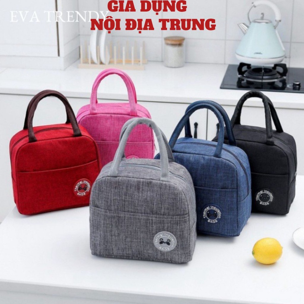 Túi giữ nhiệt đựng đồ kiểu nhật🍀FREESHIP🍀mang cơm đựng hộp thức ăn gọn gàng không bay hơi,quai cầm tiện dụng