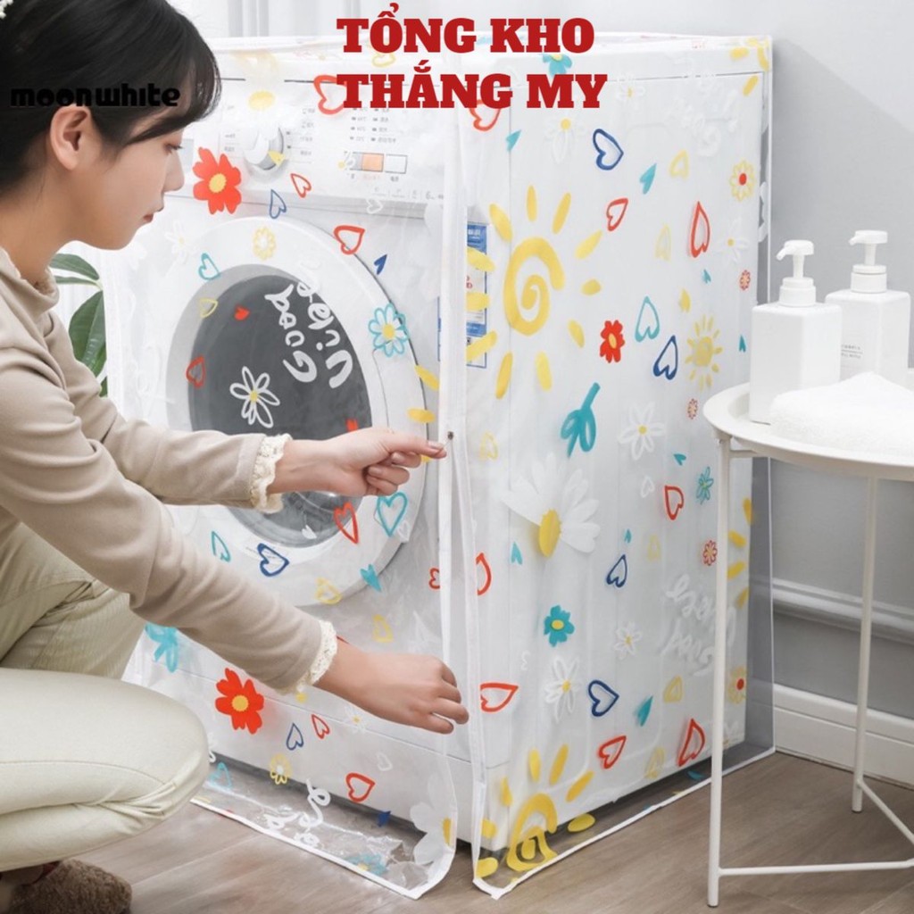 Bọc máy giặt cửa ngang cửa trên, Bọc trùm máy giặt cửa ngang, cửa trên PEVA chống thấm, túi che phủ máy giặt cao cấp HK7
