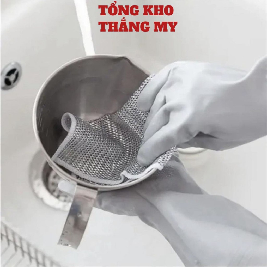 [COMBO 10] Lưới Rửa Bát Chén Dĩa, Giẻ Lau Bếp Dây Kim Loại Lau Bồn Rửa Chén, Tấm Cọ Rửa Đa Năng Không Mài Mòn