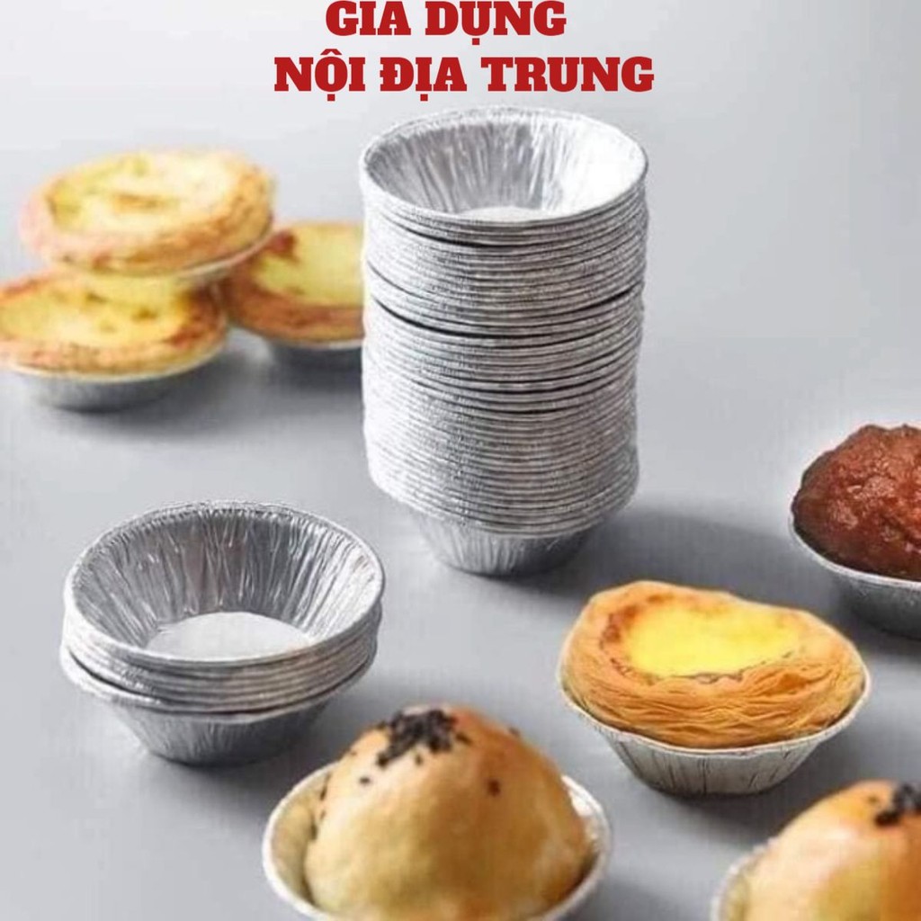 Set 100 Cốc Giấy Bạc🍀FREESHIP🍀Chén,Khuôn Giấy Bạc Nướng Hàu,Bánh,Tart Trứng Siêu Tiện Lợi