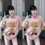 Áo Thun LABUBU Tay Lỡ Unisex giới tính In trước vùng ngực Siêu Nét- áo cộc LABUBU nguyên liệu Cotton kéo dãn 2C mẫu mã i