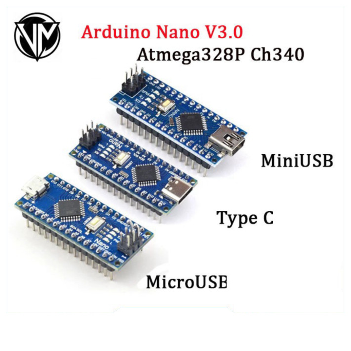 Module arduino NANO V3.0 Atmega328P CH340 MiniUSB / TypeC / MicroUSB ...